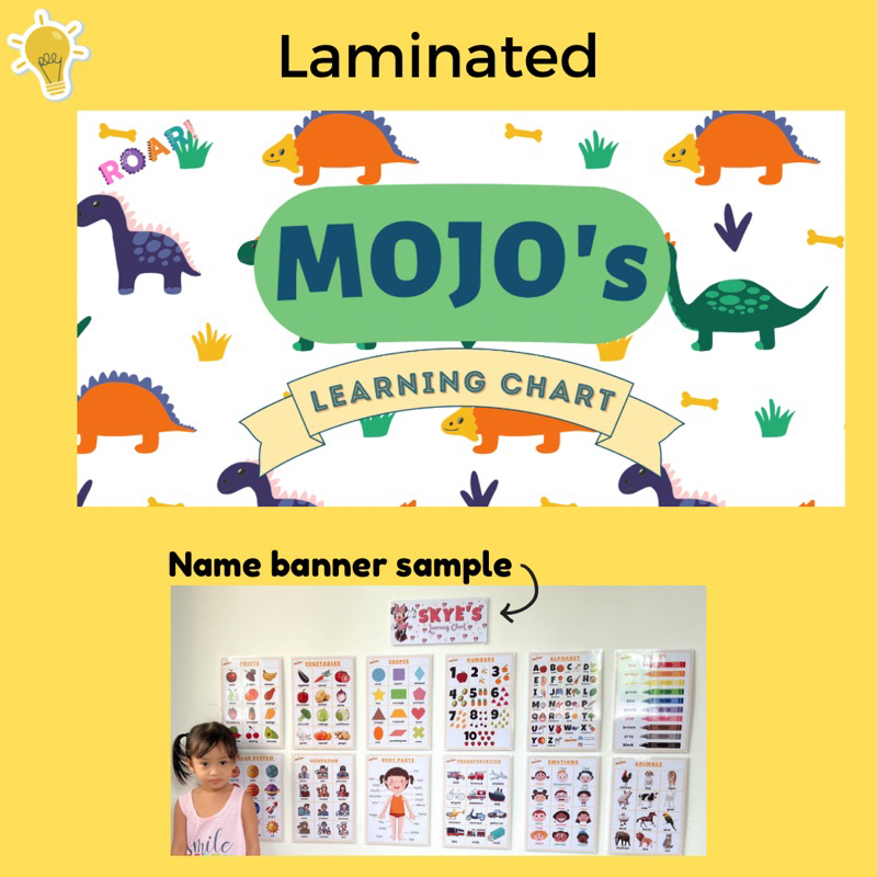 Name banner for educational Laminated Charts personalized | Shopee ...