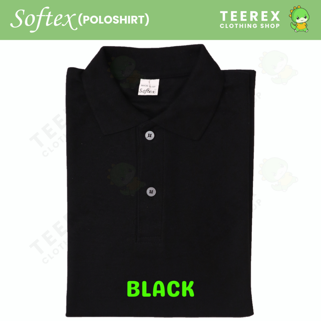 Lowest Price Softex Whistler Honeycomb Unisex Plain Poloshirt For Men And Woman Black White