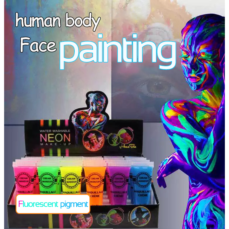 8color fluorescent pigment for hand drawn art of human body painting