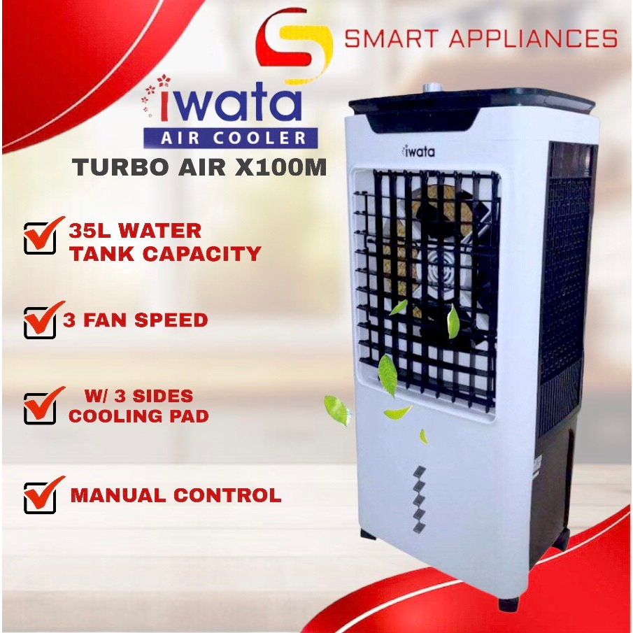Iwata Turbo Air X100M Evaporative Air Cooler With 2 Ice Pack by Smart Appliances Center Shopee