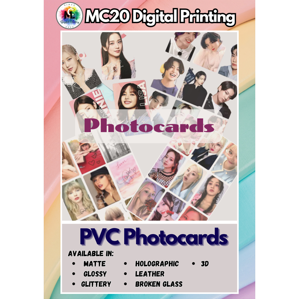 High Quality PVC PHOTO CARD (minimum of 5 pieces per checkout) | Shopee ...