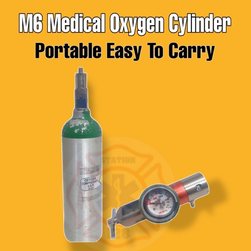 M6 Medical Oxygen Cylinder Portable Set with Regulator | Shopee Philippines