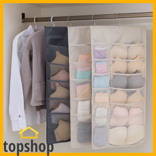 Double Sided Underwear Storage Bag Hanging Bag Foldable Home Organizer  Clothes Storage Bag Space Saver Bag For Bra Tie Socks