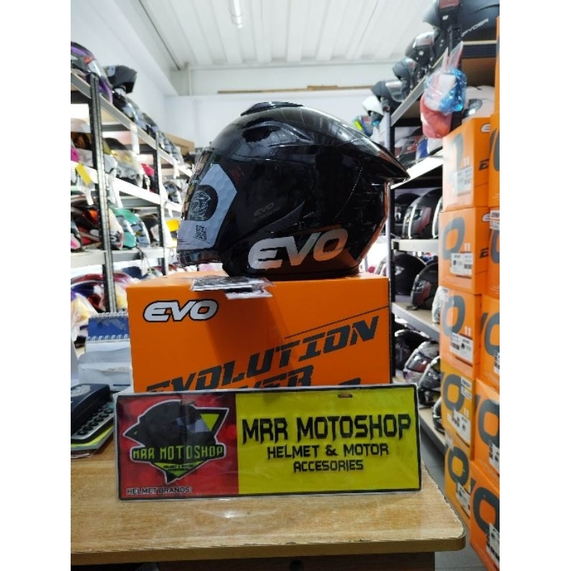 Evo RX5 gloosy black halface helmet | Shopee Philippines