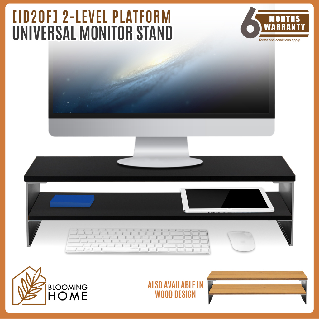 ID20F Desktop Monitor Stand 2-Level Monitor Riser HDF Laptop Stand ...