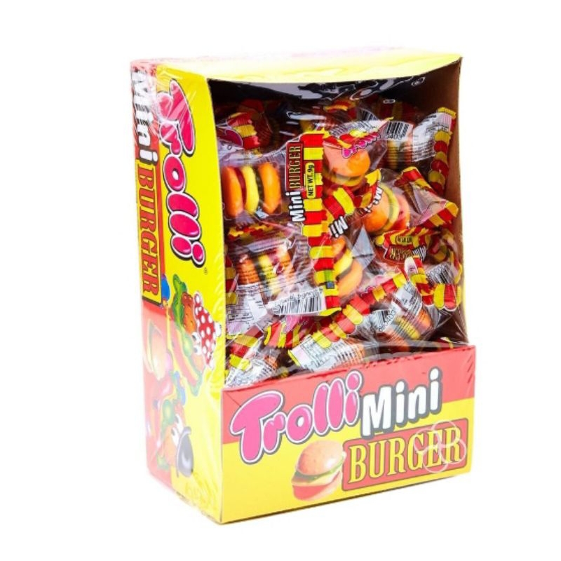 COD) Trolli Party Mini Burger Gummy Candy 540g