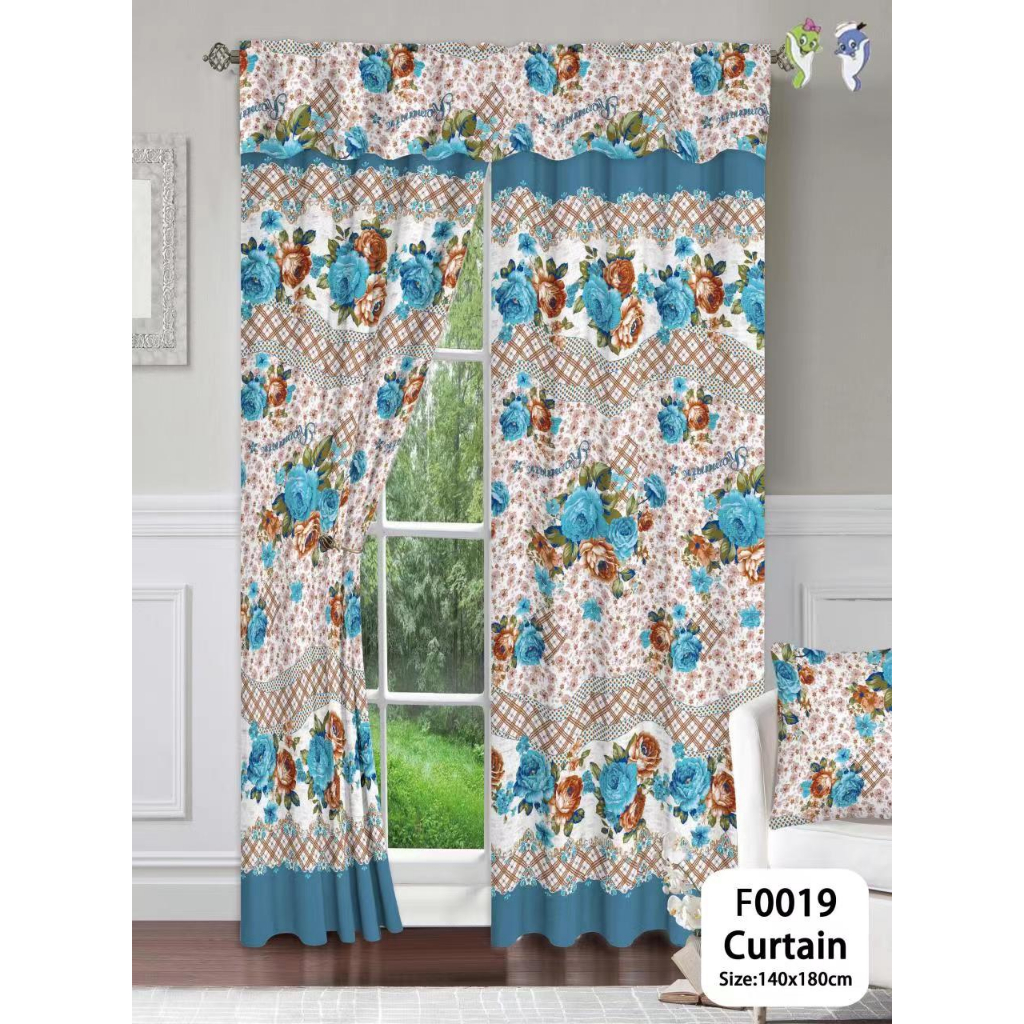 DH New Design Curtain window kurtina Size 140X180CM Shopee Philippines