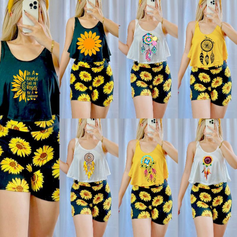 SUMMER OUTFIT!!!FLOWY SAND0 AND HIGHWAIST SHORTS | Shopee Philippines