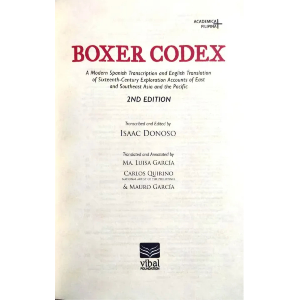 Boxer Codex - 2nd Edition (Hardbound Book) [FILIPINIANA/COLLECTIBLE ...