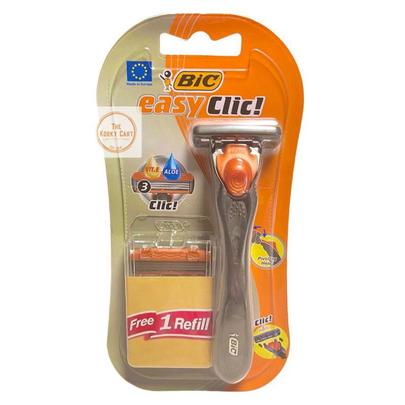 BIC Easy Clic! Men’s Razor Refillable Shaver (Made in Europe) | Shopee ...
