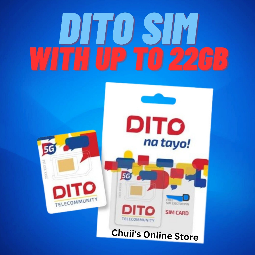 DITO SIM 5G BRAND NEW SIMCARD up to 22GB FREE LOAD | Shopee Philippines