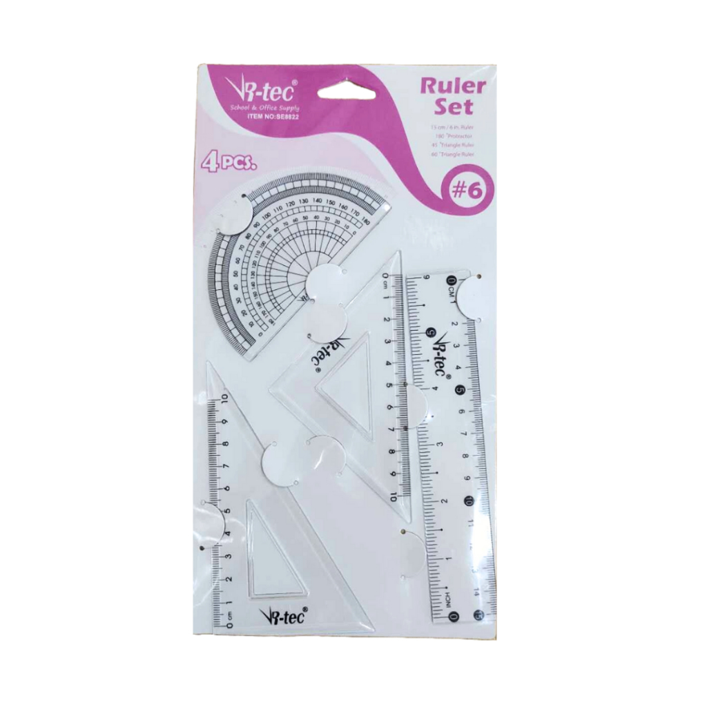 RTEc 15cm Ruler Set Stationery Ruler Set Geometry Set | Shopee Philippines