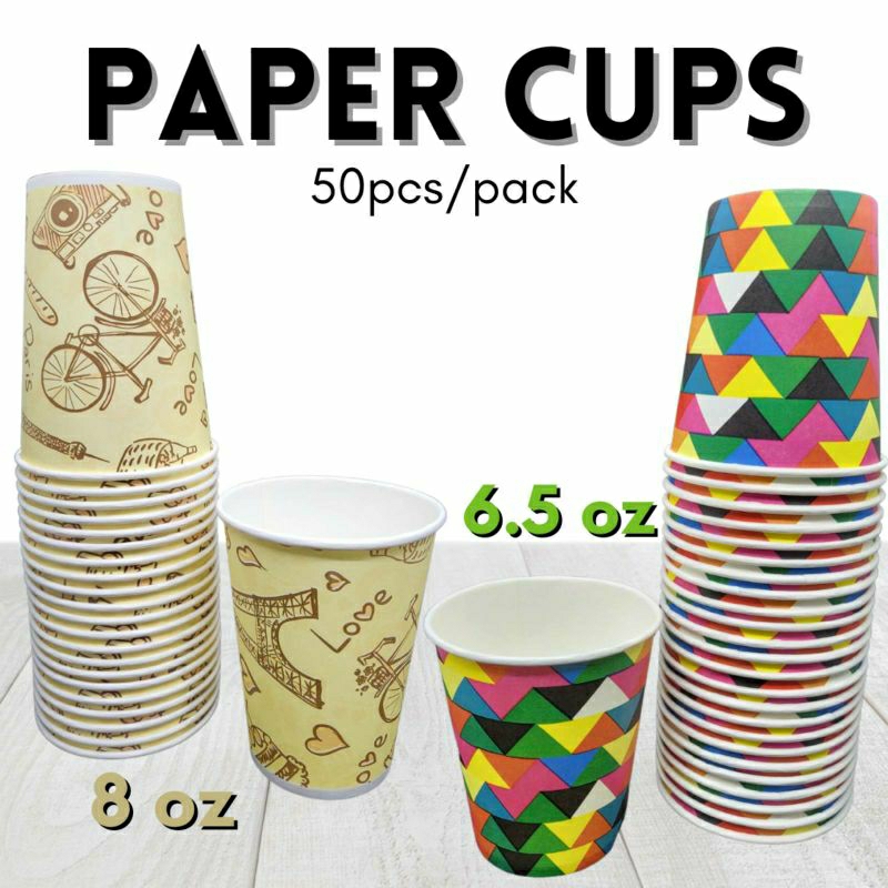 Paper Cup 6.5oz 8oz 12oz Printed Series Cups Disposable Party Cups ...