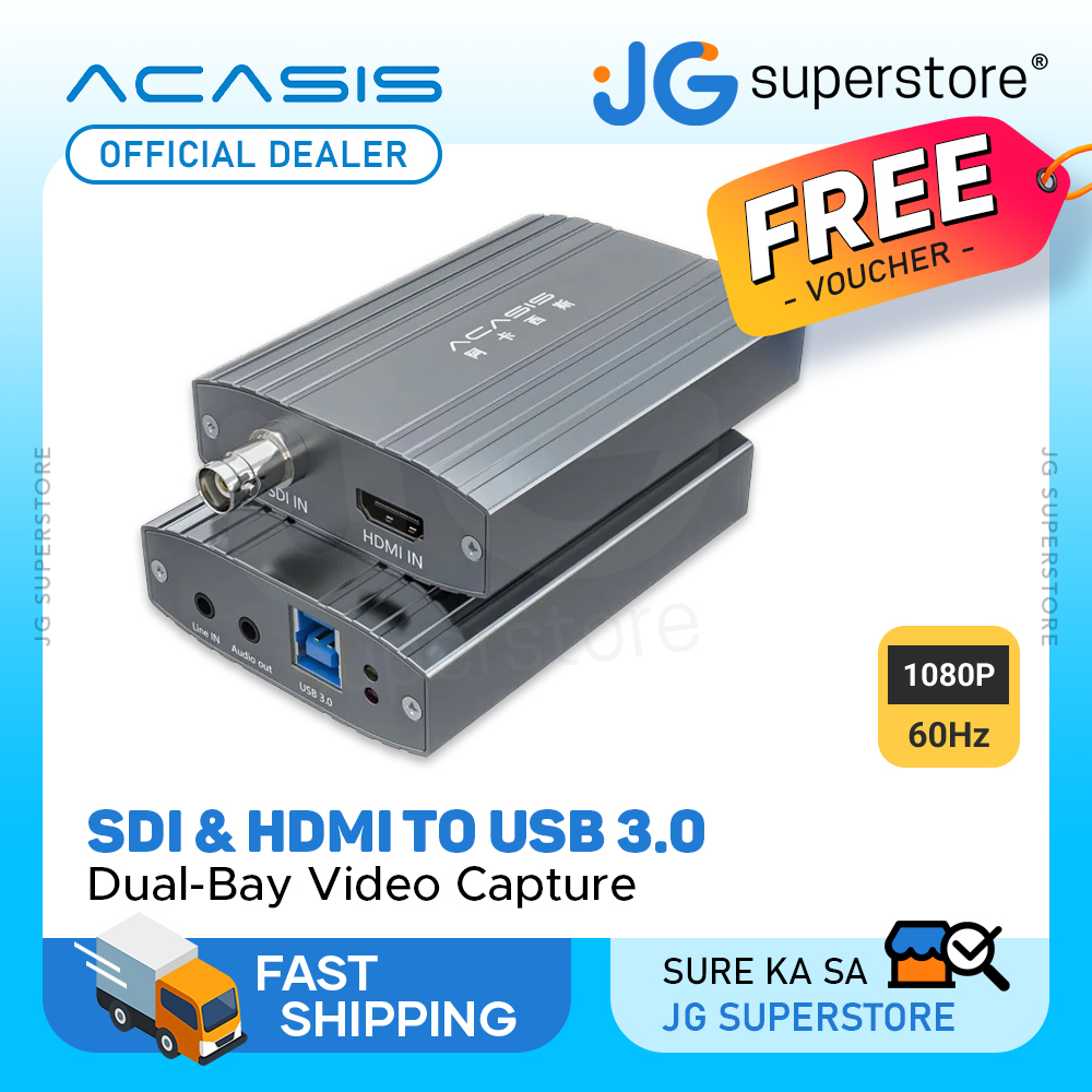 ACASIS U3SDH SDI & HDMI to USB 3.0 Dual-Bay Audio Video Capture Card ...