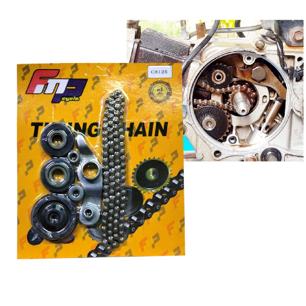 Motorcycle TIMING CHAIN KIT WITH ROLLER GUIDE SET (TCG) C100/DREAM/XRM