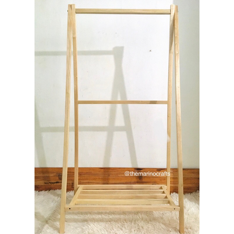 Wooden clothes rack (2layer) Shopee Philippines