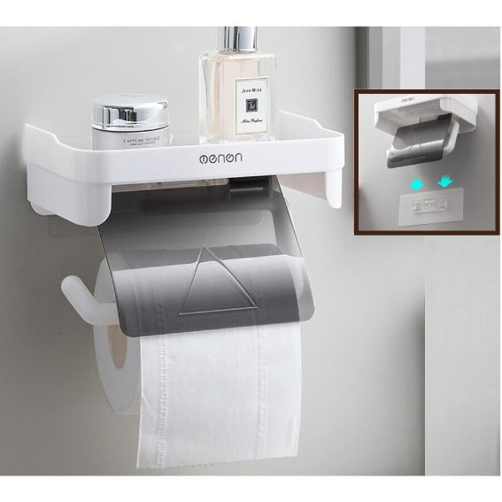 Toilet tissue wall mounted command toilet paper holder stick on