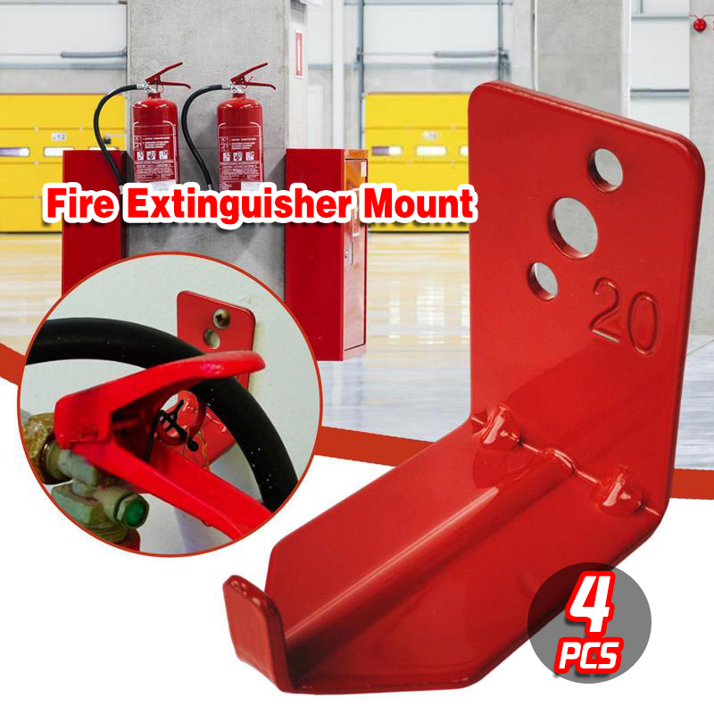 4pcs/set Fire Extinguisher Wall Bracket 20LBS Fire Ext Hook Hanger