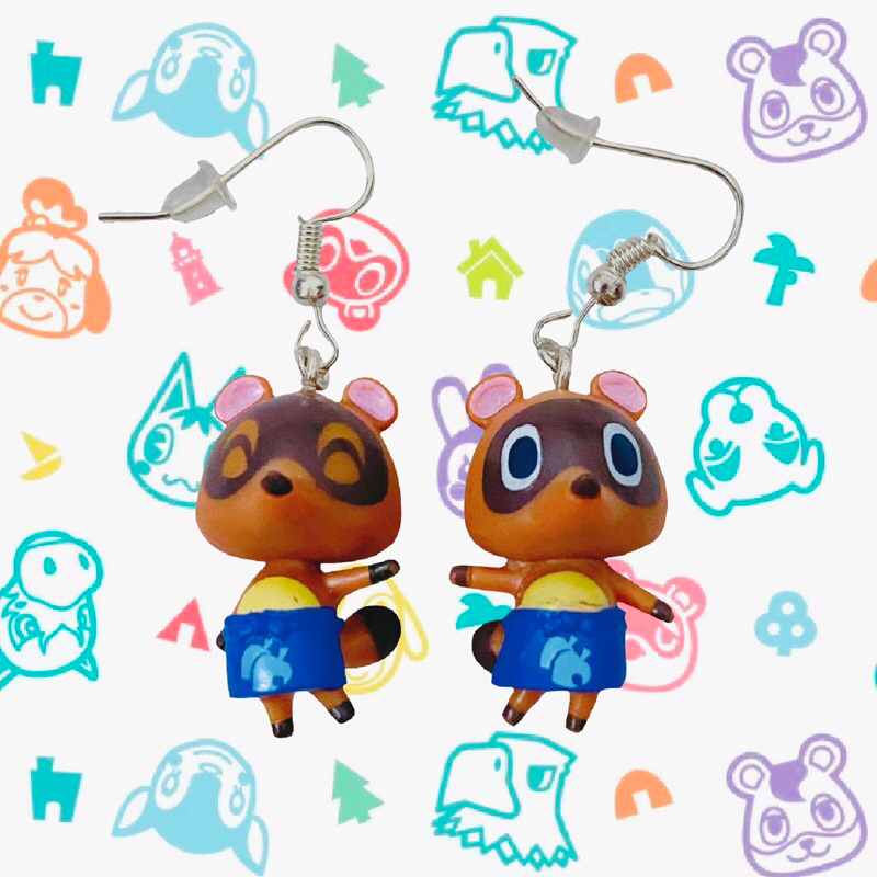 Animal Crossing ACNH Earrings Timmy and Tommy Novelty Gacha Tanuki