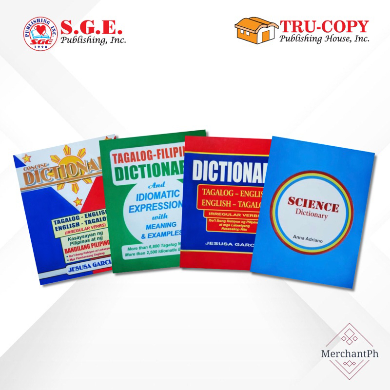 Assorted Dictionaries (Tagalog, English, and Science) Shopee Philippines