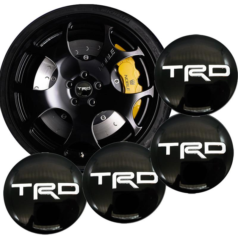 TRD Car Center Cap Emblem Wheel sticker Hub Caps Mags Silver Logo 3D