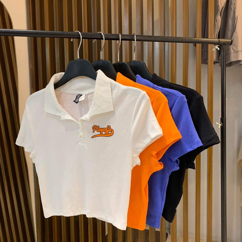 H&M Polo Cropped TShirt Shopee Philippines