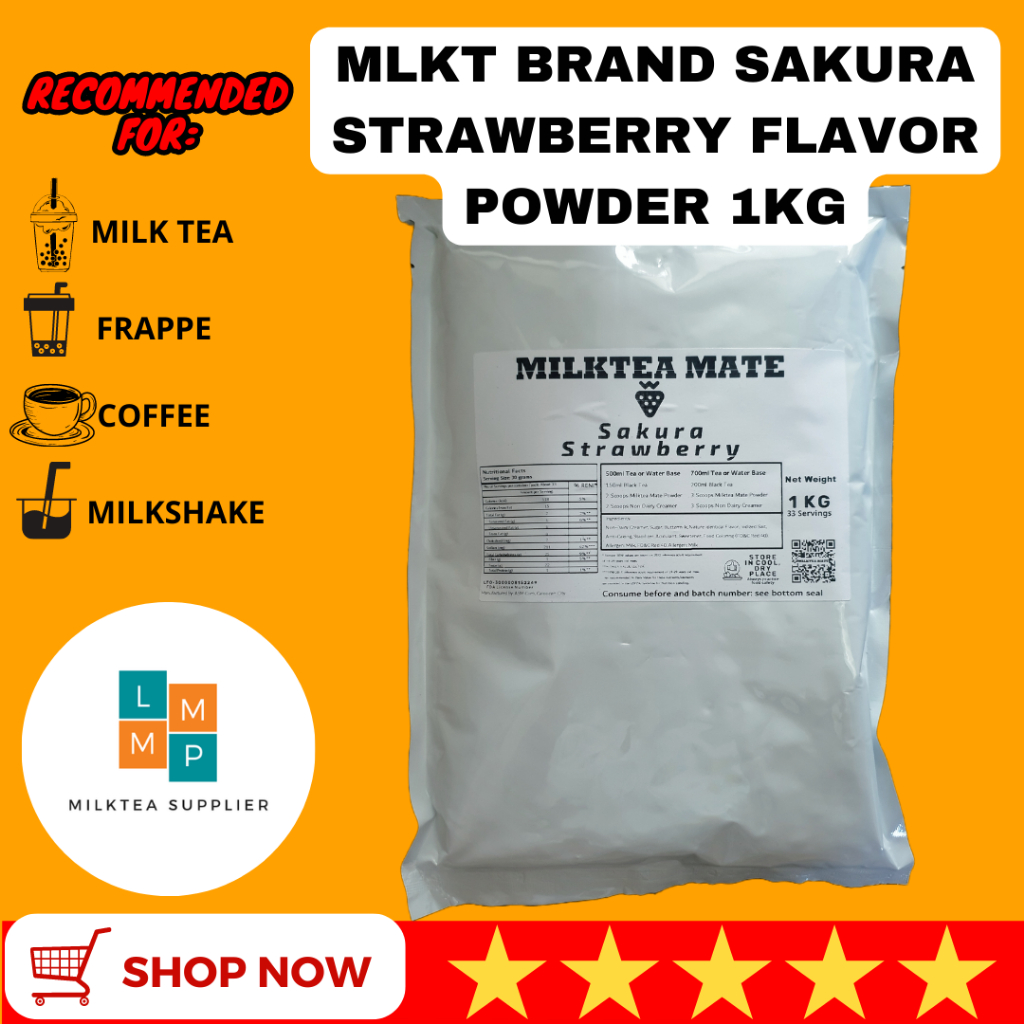 Sakura Strawberry MLKT Milktea Mate Premium Brand Flavor Powder 1kg ...