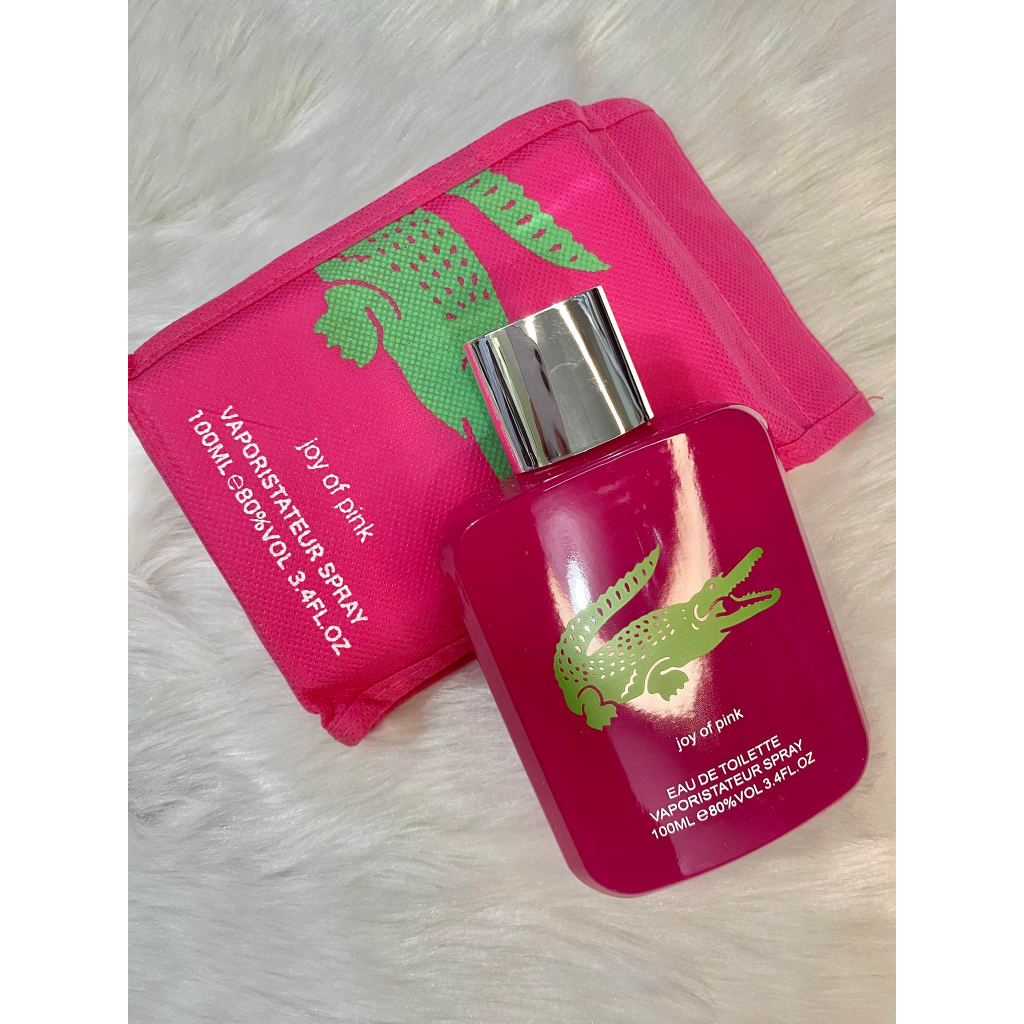 Lacoste Joy of pink Perfume for women eau de toilette 100ml | Shopee ...