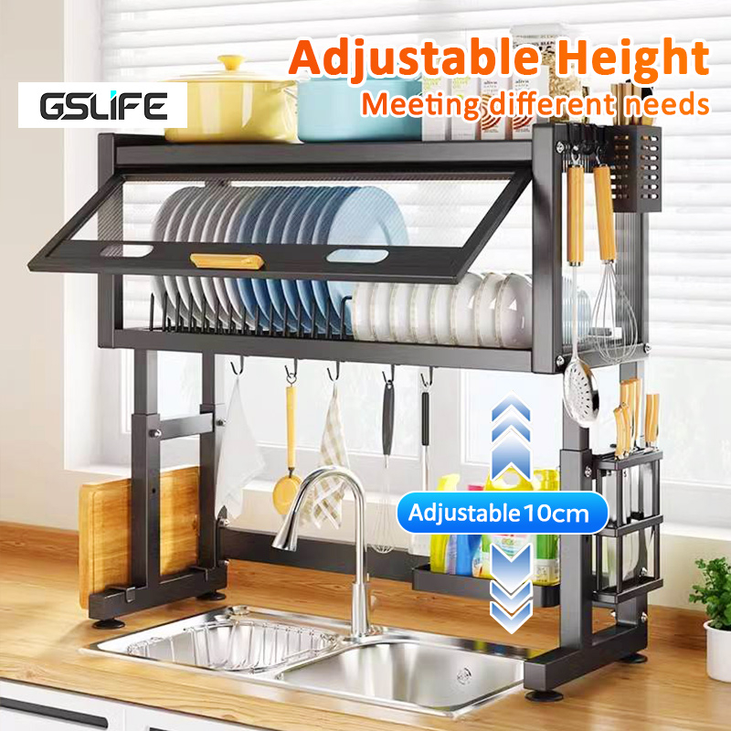 GSlife Dish Rack Organizer with Cabinet Over Sink Dish Drying Rack ...