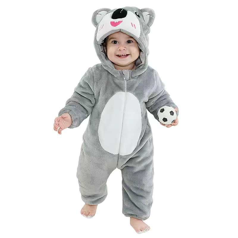 0-2 years old Baby Anime Jumpsuit Winter Heated Onesie Pajamas Fox Duck ...