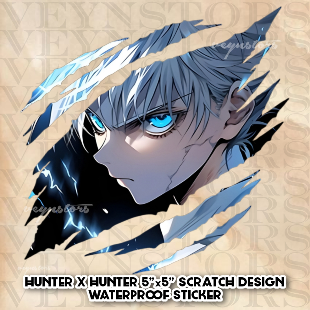 HUNTER X HUNTER KILLUA SCRATCH DESIGN WATERPROOF STICKER | Shopee ...
