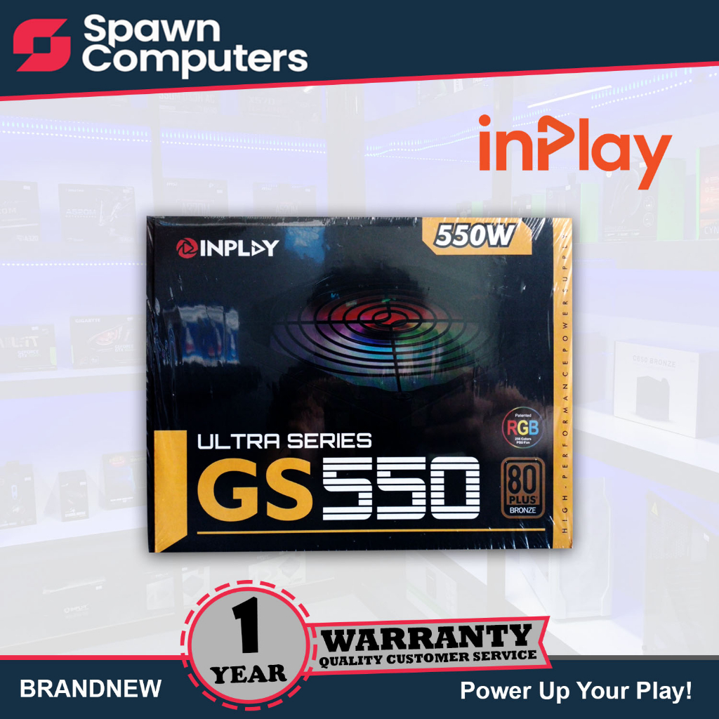 INPLAY GS550 Ultra Series RGB Light 256 Colors, 80+ BRONZE TRUE-RATED ...