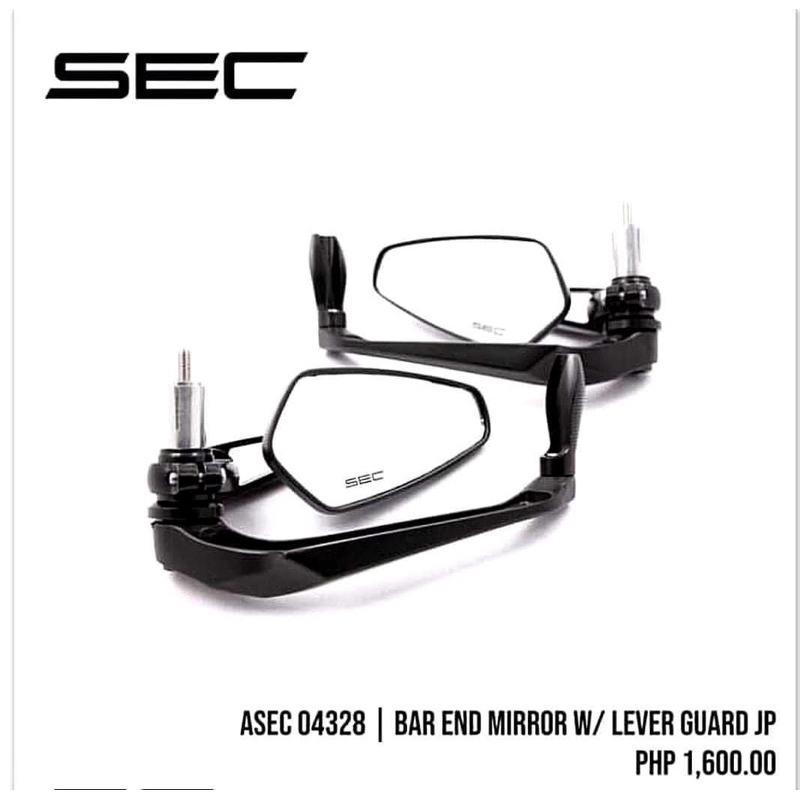 ORIGINAL SEC UNIVERSAL BAR END SIDE MIRROR WITH HANDGUARD 40 OFF SALE