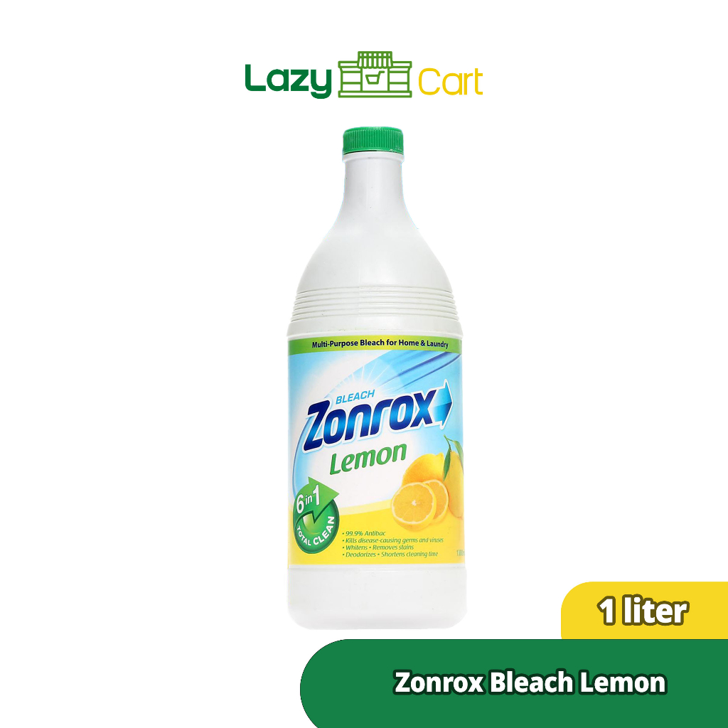 Lazycart Zonrox Bleach Lemon 1 Liter Refreshing Lemon Scent with