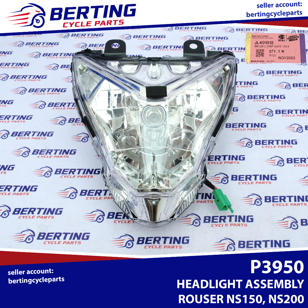HEADLIGHT ASSEMBLY Rouser NS150 NS200 200NS Genuine JL401012 Shopee