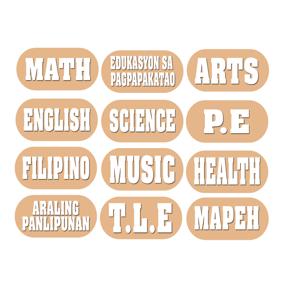 Notebook Sticker Label 1 (Subjects & Name) Shopee Philippines