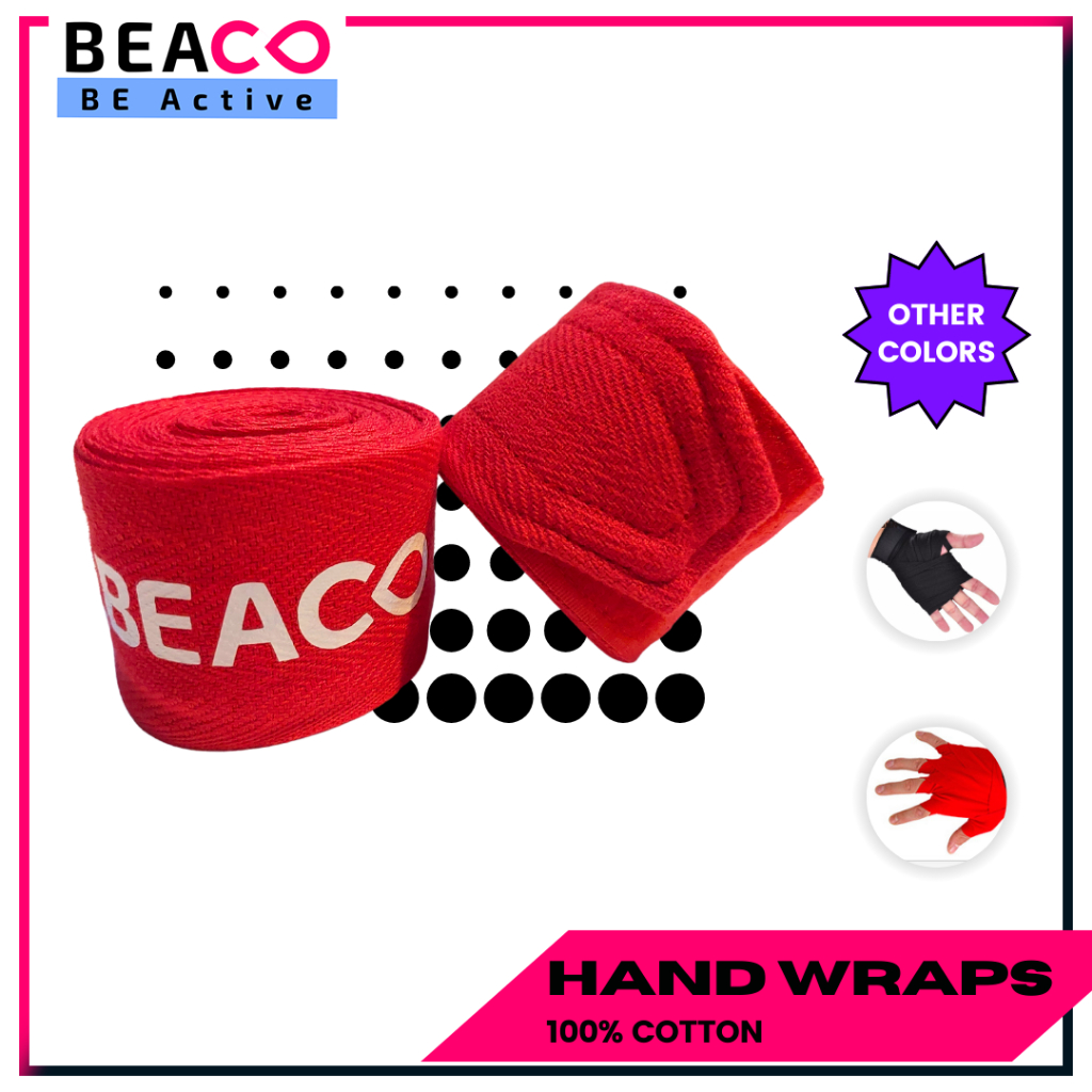 BEACO Wolon 5m Cotton Hand Wrap Boxing 1 pair Wrist Protection Hand Wraps for Boxing MMA Gloves