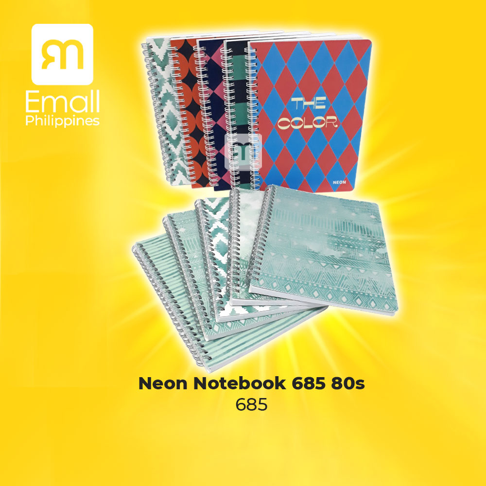 Emall Philippines 10 Pcs Hardbound Spiral Notebook 80's Assorted Design