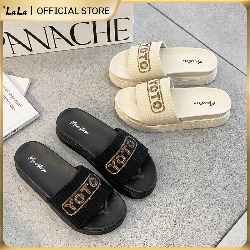 【LaLa】Casual Classic Fashion Slides Elegant Women wedgeSlippers
