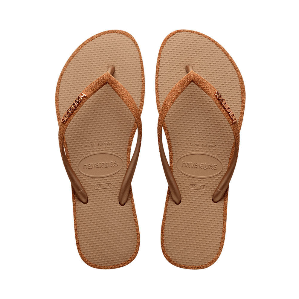 Havaianas Slim Glitter Contour Rose Gold | Shopee Philippines