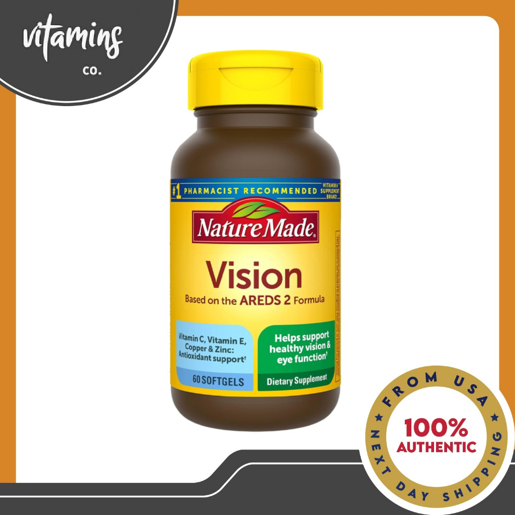 Nature Made Vision with AREDS 2 Formula Eye Vitamins with Lutein