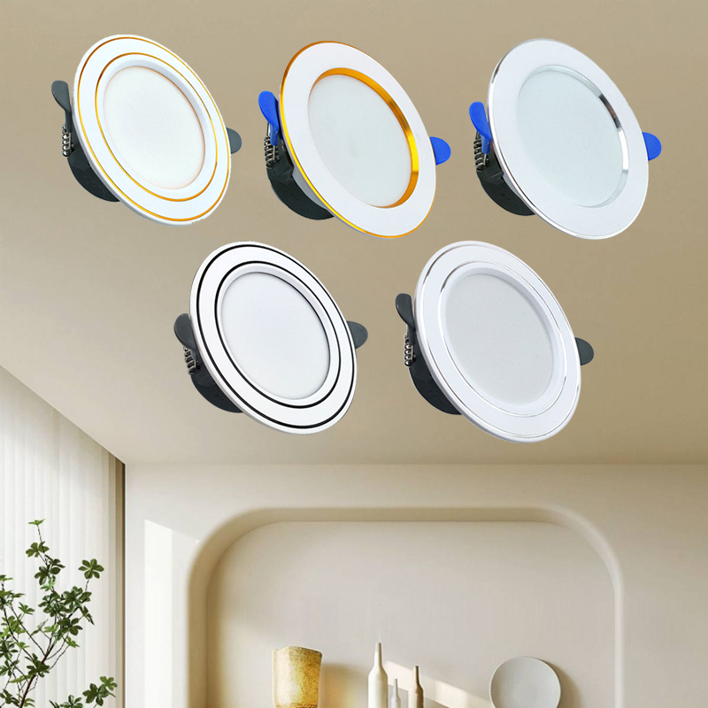 ENG_Lighting Tricolor Led Pin Light Ceiling Light Bedroom Recessed ...