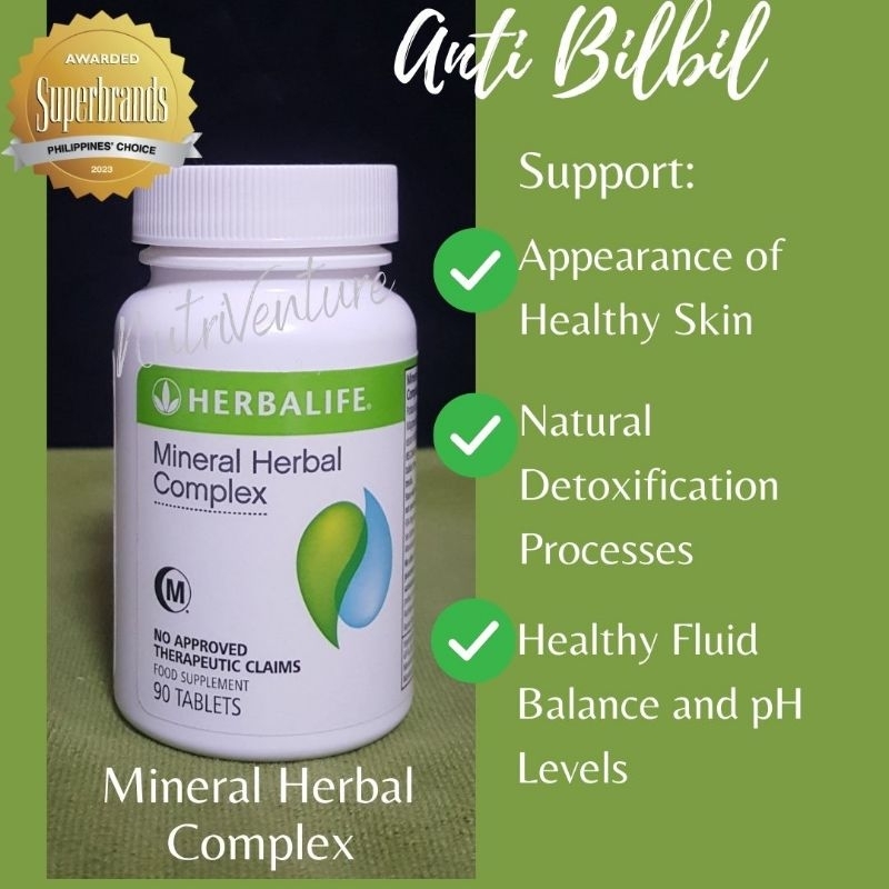 AUTHENTIC Mineral Herbal Complex 90 Tablets (AntiBilbil) Shopee