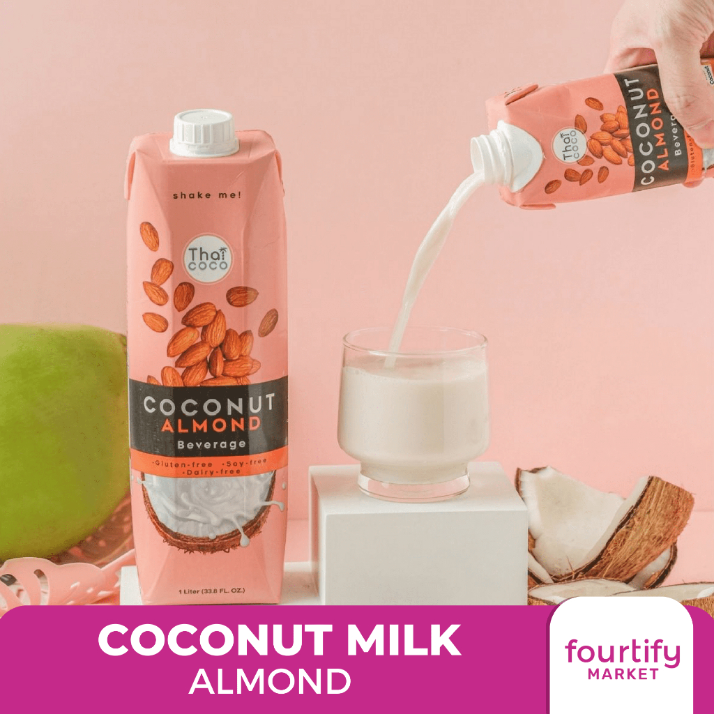 Thai Coco Coconut Almond Milk 1L (Dairyfree, Vegan, Low Calorie