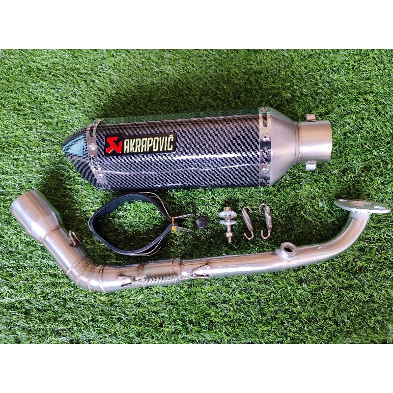 HONDA PCX160 AKRAPOVIC PIPE FULL SET WITH SILENCER CARBON | Shopee ...