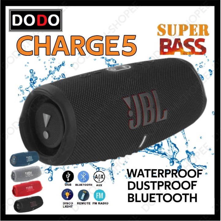 BLUETOOTH SPEAKER PORTABLE BIG BASS WITH LIGHT BUILTIN MIC CHARGE 5