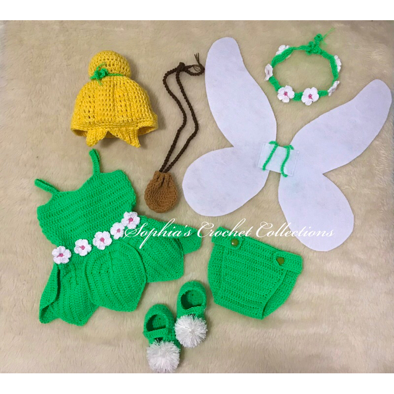 crochet tinkerbell dress Fairy Tinkerbell Baby Dress