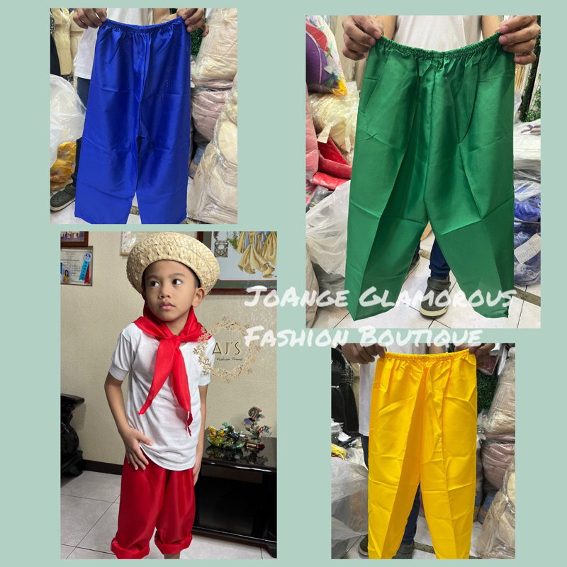 Filipiniana Set Magsasaka Costume For Boys with Hat and Scarf