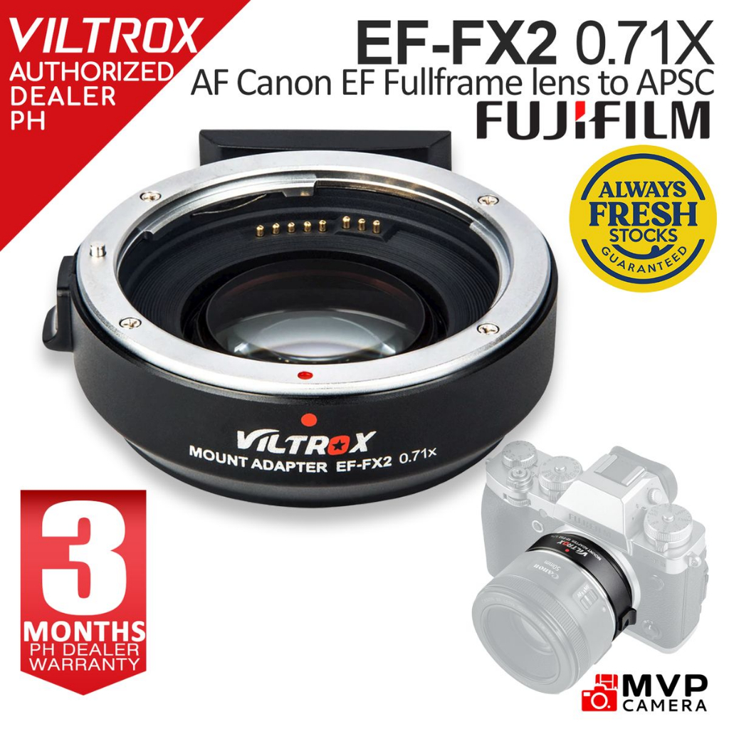 [AUTHORIZED PH] VILTROX EF-FX2 Auto Focus Adapter Speedbooster Canon