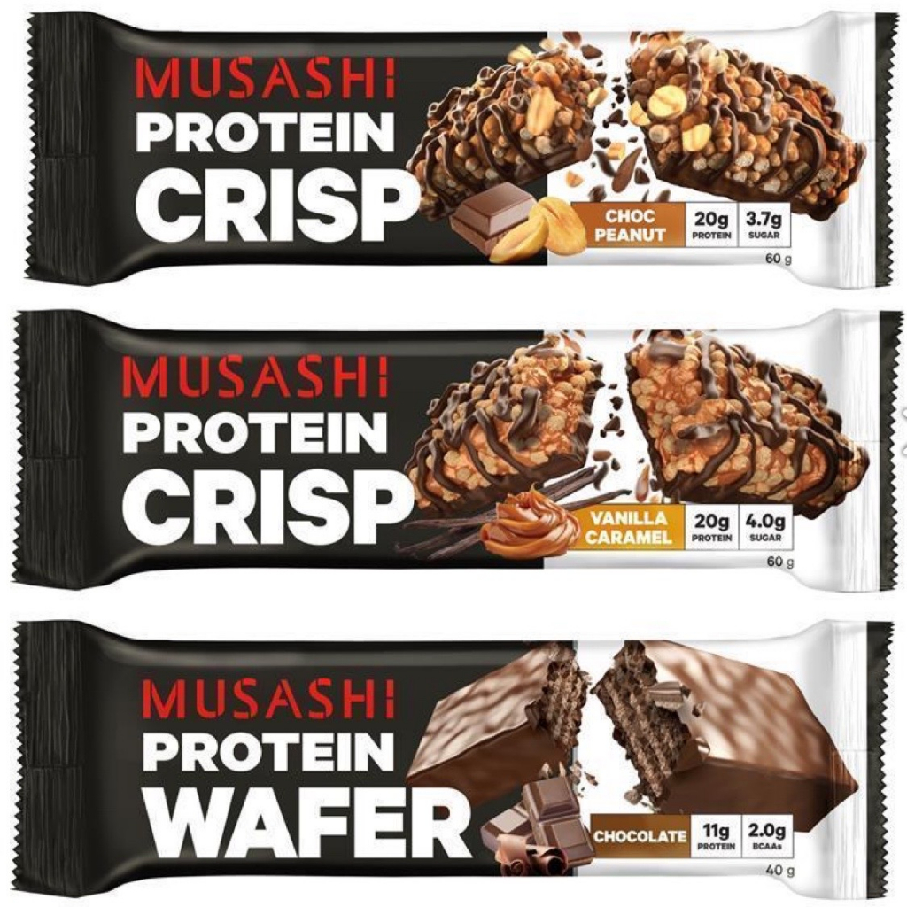 Musashi Protein Wafer/Crisp Bars/Protein Bars/Healthy Snacks from
